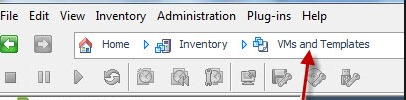 Вьюшка «VMs and Templates»