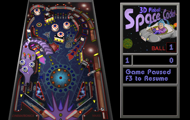 Windows игра 3D Pinball