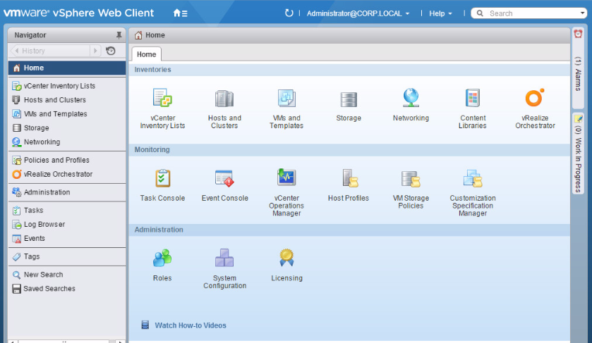 Консоль управления vSphere Web Client
