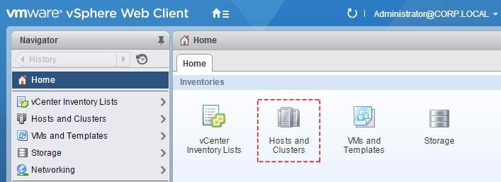 Обзор консоли управления vSphere Web Client