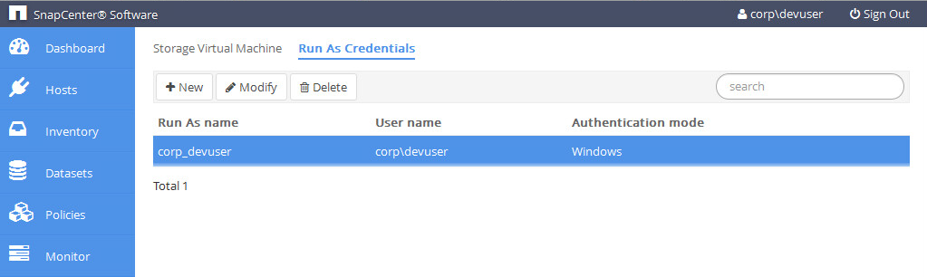 Настройка Run As Credentials