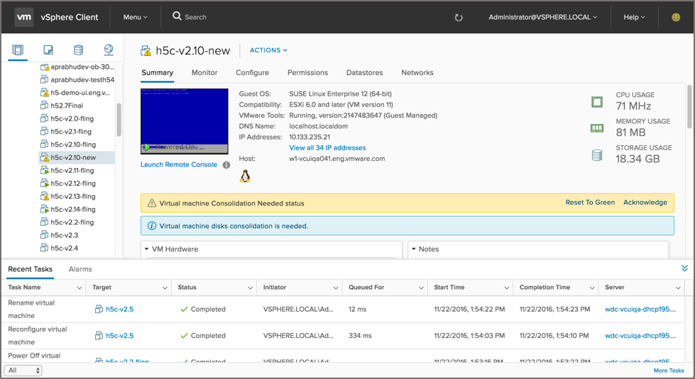Что нового в VMware vSphere Client 3.0