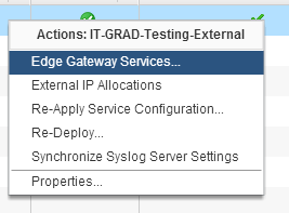 Edge Gateway Services