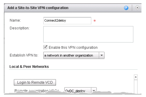 Мастер настройки site-to-site VPN